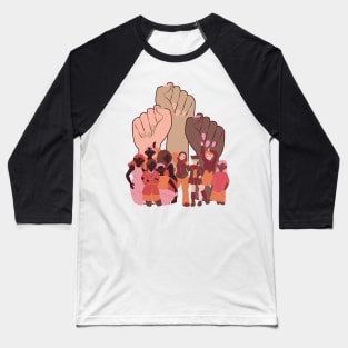 Colorful Women Empowerment Baseball T-Shirt